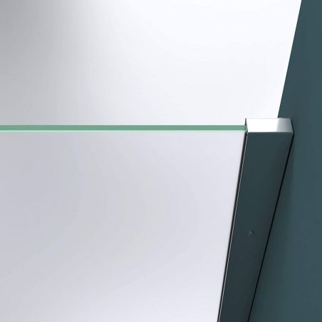 Perete dus Walk-In, EGO-01VS, sticla securizata Mata 8 sau 10 mm, 100, 120 sau 140 cm, Lotus Efect, Dimensiuni la alegere