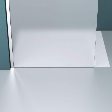 Perete dus Walk-In, EGO-01VS, sticla securizata Mata 8 sau 10 mm, 100, 120 sau 140 cm, Lotus Efect, Dimensiuni la alegere