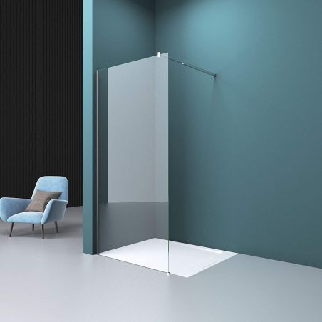 Perete dus Walk-In, EGO-01K, sticla securizata 8 sau 10 mm, intre 50-160 cm, Lotus Efect, Dimensiuni la alegere