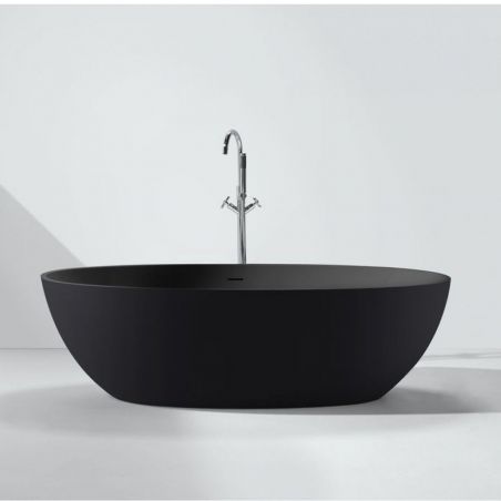 Cada de baie Lulu, Compozit Coroian, Negru Mat, 170 sau 180 cm, Izolare termica, Freestanding