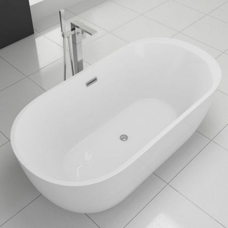 Cada de baie EGO Eliot, 170cm, design modern, freestanding, acril sanitar, alb