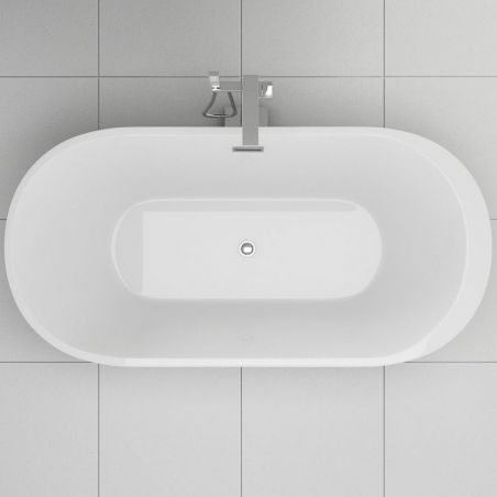 Cada de baie EGO Eliot, 170cm, design modern, freestanding, acril sanitar, alb