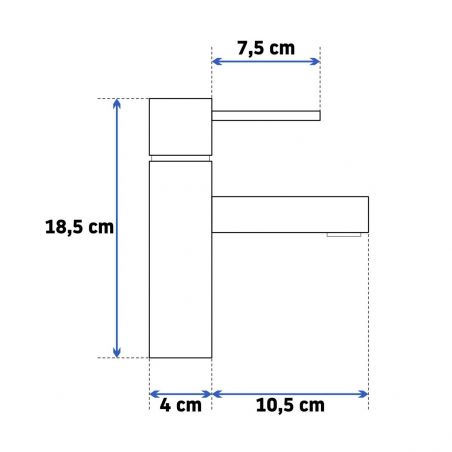 Baterie lavoar REA-Tess, montaj pe chiuveta, perlator, finisaj negru mat