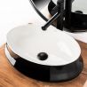 Lavoar REA Angela, Negru Alb, lucios, 52.5x37 cm, montaj pe blat, ceramica sanitara Lavoar REA Angela, Negru Alb, lucios, 52.5x37 cm, montaj pe blat, ceramica sanitara