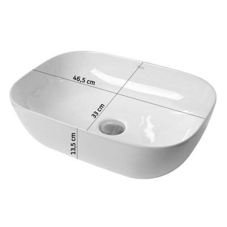 Lavoar EGO Belinda Slim Edge, Alb, lucios, 46.5x33 cm, montaj pe blat, ceramica sanitara Lavoar EGO Belinda Slim Edge, Alb, lucios, 46.5x33 cm, montaj pe blat, ceramica sanitara