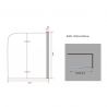 Paravan cada EGO-Sola, pliabil ,120 x 140 cm, sticla 6 mm, tratament Nano Easy Clean, finisaj negru