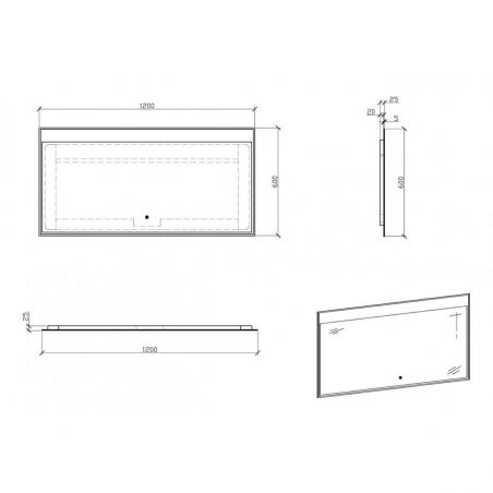 Oglinda pentru baie EGO - Ozana, cu iluminare LED, intrerupator cu touch, Alb rece, 60-150 x 60-80 cm