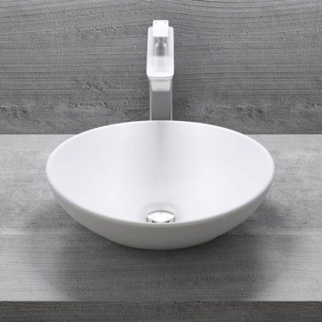 Lavoar EGO 205, Alb, mat, 41x33.1 cm, montaj pe blat, ceramica sanitara