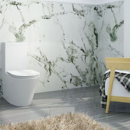 Vas wc Ego-Ixora cu rezervor inclus, montaj pe podea, ceramica sanitara, capac Soft-Close inclus, 71x36 cm