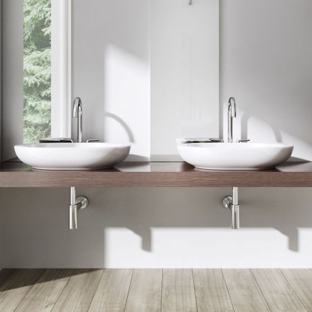 Lavoar EGO 5056, Alb, lucios, 59x40 cm, montaj pe blat, ceramica sanitara Lavoar EGO 5056, Alb, lucios, 59x40 cm, montaj pe blat, ceramica sanitara