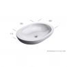 Lavoar EGO 5056, Alb, lucios, 59x40 cm, montaj pe blat, ceramica sanitara Lavoar EGO 5056, Alb, lucios, 59x40 cm, montaj pe blat, ceramica sanitara