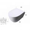 Vas Wc EGO-106, Alb, suspendat, capac Duroplast inclus, 48x35.5 cm