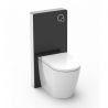 Cadru wc cu rezervor din sticla securizata neagra, dimensiunea 100x48 cm , montaj pe podea, Ego-Lilium