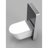 Cadru wc cu rezervor din sticla securizata neagra, Senzor spalare, dimensiune 100x48 cm, montaj podea,Ego-Senna