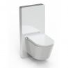 Cadru wc cu rezervor din sticla securizata alba, Senzor spalare, dimensiune 100x48 cm, montaj podea,Ego-Senna Cadru wc cu rezervor din sticla securizata alba, Senzor spalare, dimensiune 100x48 cm, montaj podea,Ego-Senna