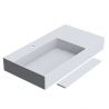 Lavoar EGO12, compozit marmura, montaj pe blat sau suspendat, 90x48 cm, scurgere mascata