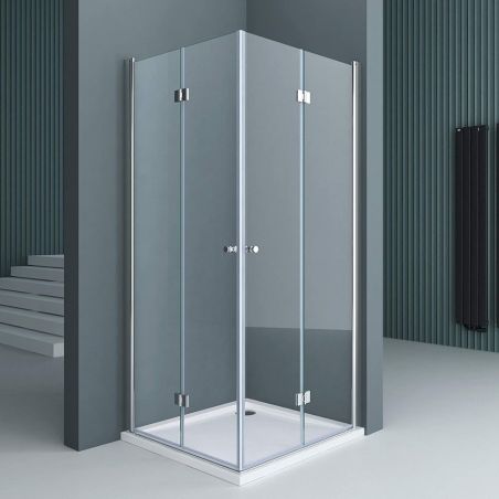 Cabina EGO-26, Usi Pliabile, sticla securizata 6mm, Transparenta, Dimensiuni la alegere