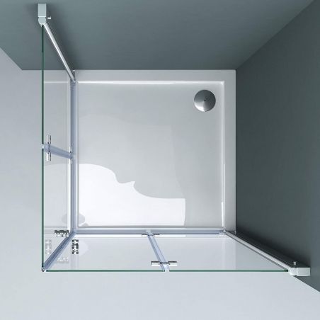 Cabina EGO-26, Usi Pliabile, sticla securizata 6mm, Transparenta, Dimensiuni la alegere
