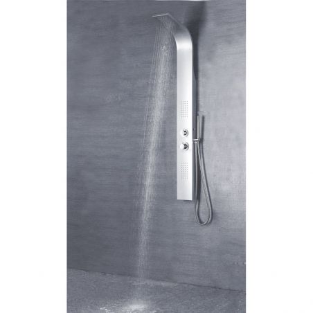 Panel de dus Ego-Adonis, aluminiu, hidromasaj, cu Termostat, 140 x 20 cm