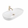 Lavoar EGO Cleo 81 Snow-White, Alb, lucios, 81x41 cm, montaj pe blat, ceramica sanitara Lavoar EGO Cleo 81 Snow-White, Alb, lucios, 81x41 cm, montaj pe blat, ceramica sanitara