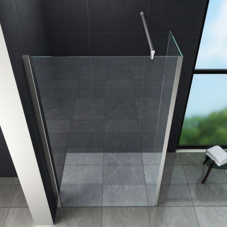 Perete dus Walk-In EGO-Kantua, 2 elemente, 50-180x200 cm, perete lateral 30-50x200 cm, sticla securizata 10 mm, Nano Easy Clean