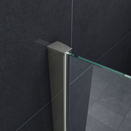 Perete dus Walk-In EGO-Kantua, 2 elemente, 50-180x200 cm, perete lateral 30-50x200 cm, sticla securizata 10 mm, Nano Easy Clean