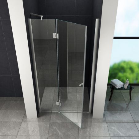 Usa de dus EGO-Freesia, batanta, 125x195 cm, sticla securizata 8 mm, transparenta, Nano Easy Clean