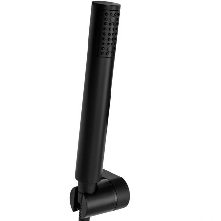 Baterie cada REA-Creek Black, montaj pe perete, finisaj Negru, Dus de mana inclus