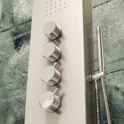 Panel dus 839 LT, Inox periat, iluminat Led, Termostat, Cascada, Hidromasaj, Exclusivist