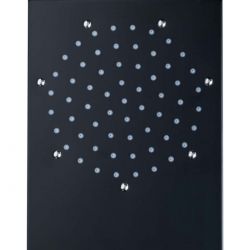 Panel dus 8712 din aluminiu, finisaj negru, cu ploaie si hidromasaj