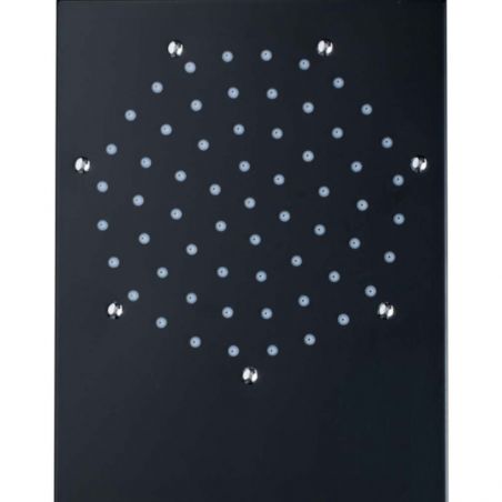 Panel dus 8712 din aluminiu, finisaj negru, cu ploaie si hidromasaj