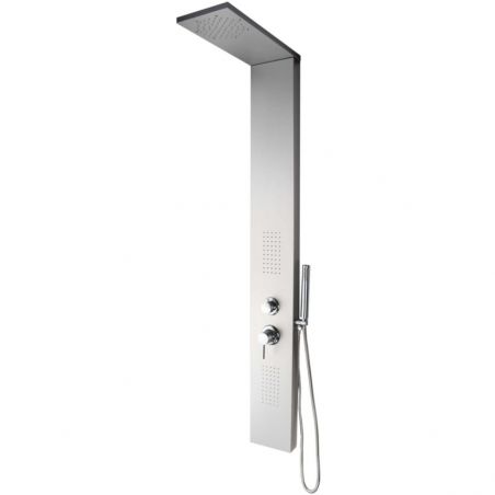 Panel dus 8712 din aluminiu, finisaj crom, cu ploaie si hidromasaj
