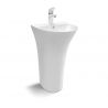 Lavoar stativ EGO Rita Slim, Alb, lucios, 48x42x83 cm, montaj podea, ceramica sanitara, cu gaura baterie si preaplin Lavoar stativ EGO Rita Slim, Alb, lucios, 48x42x83 cm, montaj podea, ceramica sanitara, cu gaura baterie si preaplin