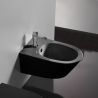 Vas bideu EGO-Aristide, montaj suspendat, ceramica sanitara, cu preaplin, Negru Lucios, 56x36 cm Vas bideu EGO-Aristide, montaj suspendat, ceramica sanitara, cu preaplin, Negru Lucios, 56x36 cm
