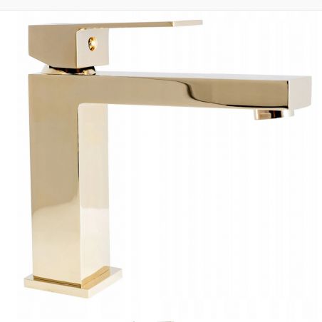 Baterie lavoar REA Fenix, montaj pe lavoar, perlator, finisaj L Gold