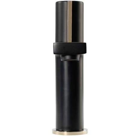 Baterie lavoar REA-Icon Low, montaj pe lavoar, finisaj negru mat-gold, perlator aer, design deosebit