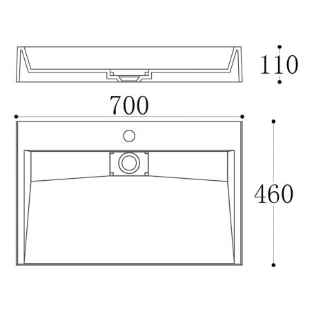Lavoar EGO 19, Antracit mat, dimensiuni intre 50-100 cm, compozit marmura, montaj suspendat sau pe blat, cu o gaura de baterie
