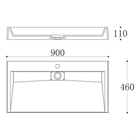 Lavoar EGO 19, Antracit mat, dimensiuni intre 50-100 cm, compozit marmura, montaj suspendat sau pe blat, cu o gaura de baterie