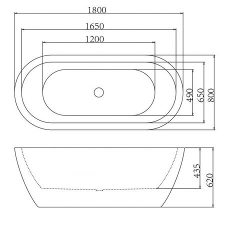 Cada EGO-501, Free standing, Acril Sanitar Termoactiv, 180X80 cm Cada EGO-501, Free standing, Acril Sanitar Termoactiv, 180X80 cm