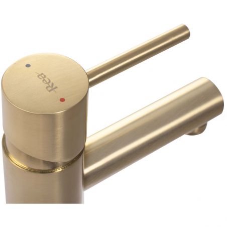 Baterie lavoar REA-Tess, montaj pe chiuveta, perlator, finisaj Gold Mat