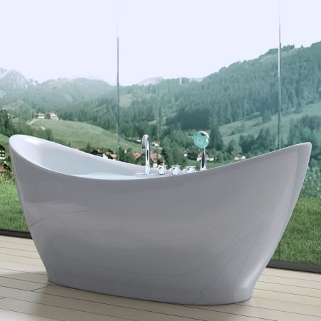 Cada EGO-603, Baterie integrata finisaj crom, desiogn Exclusivist, acril sanitar termoactiv, 185x80 cm