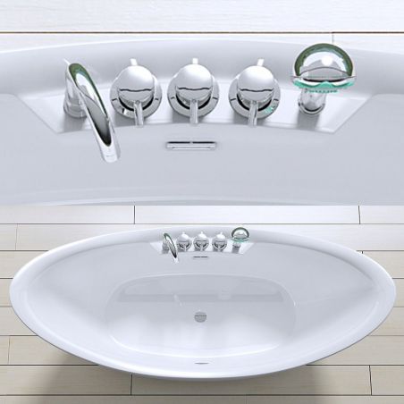 Cada EGO-603, Baterie integrata finisaj crom, desiogn Exclusivist, acril sanitar termoactiv, 185x80 cm
