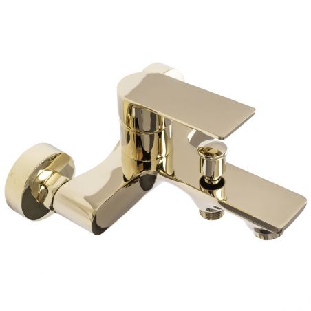 Baterie cada REA-Mayson Gold, montaj pe perete, finisaj auriu, Dus de mana inclus