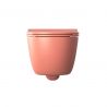 Vas WC EGO Michael Rimless, 49x36 cm, Roz Somon, Power Colour, semi-mat, montaj suspendat, capac duroplast soft-close easy off