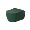 Vas WC EGO Michael Rimless, 49x36 cm, Verde, Power Colour, semi-mat, montaj suspendat, capac duroplast soft-close easy off Vas WC EGO Michael Rimless, 49x36 cm, Verde, Power Colour, semi-mat, montaj suspendat, capac duroplast soft-close easy off