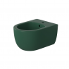 Vas bideu EGO Michael, 49x36 cm, Verde, Power Colour, semi-mat, montaj suspendat, cu preaplin