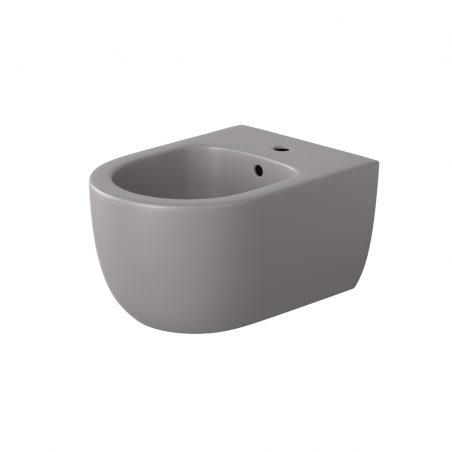 Vas bideu EGO Michael, 49x36 cm, Gri, Power Colour, semi-mat, montaj suspendat, cu preaplin