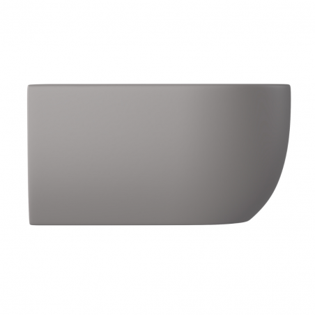 Vas bideu EGO Michael, 49x36 cm, Gri, Power Colour, semi-mat, montaj suspendat, cu preaplin