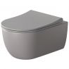 Vas WC EGO Michael Rimless, 49x36 cm, Gri, Power Colour, semi-mat, montaj suspendat, capac duroplast soft-close easy off