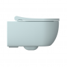 Vas WC EGO Michael Rimless, 49x36 cm, Albastru, Power Colour, semi-mat, montaj suspendat, capac duroplast soft-close easy off